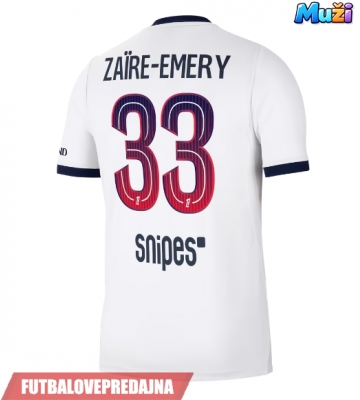 Lacne Muži Futbalové dres Paris Saint-Germain Warren Zaire-Emery #33 2026-27 Krátky Rukáv - Preč
